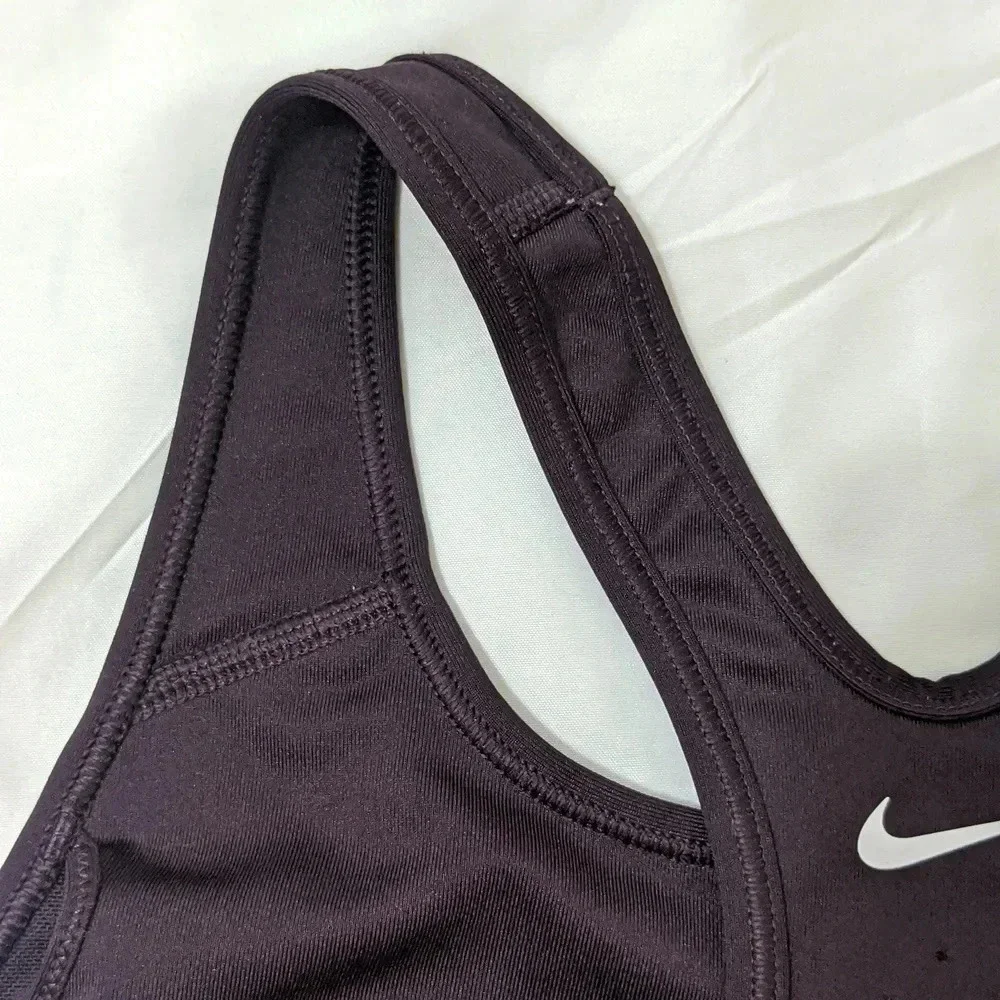Nike 'Just Do It' Dri-fit Sports Bra, Color Maroon/Magenta Size XS